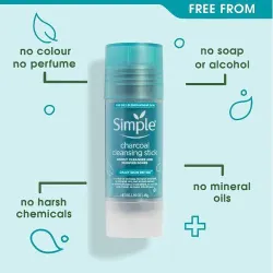 Simple Daily Skin Detox Charcoal Cleansing Stick 45g